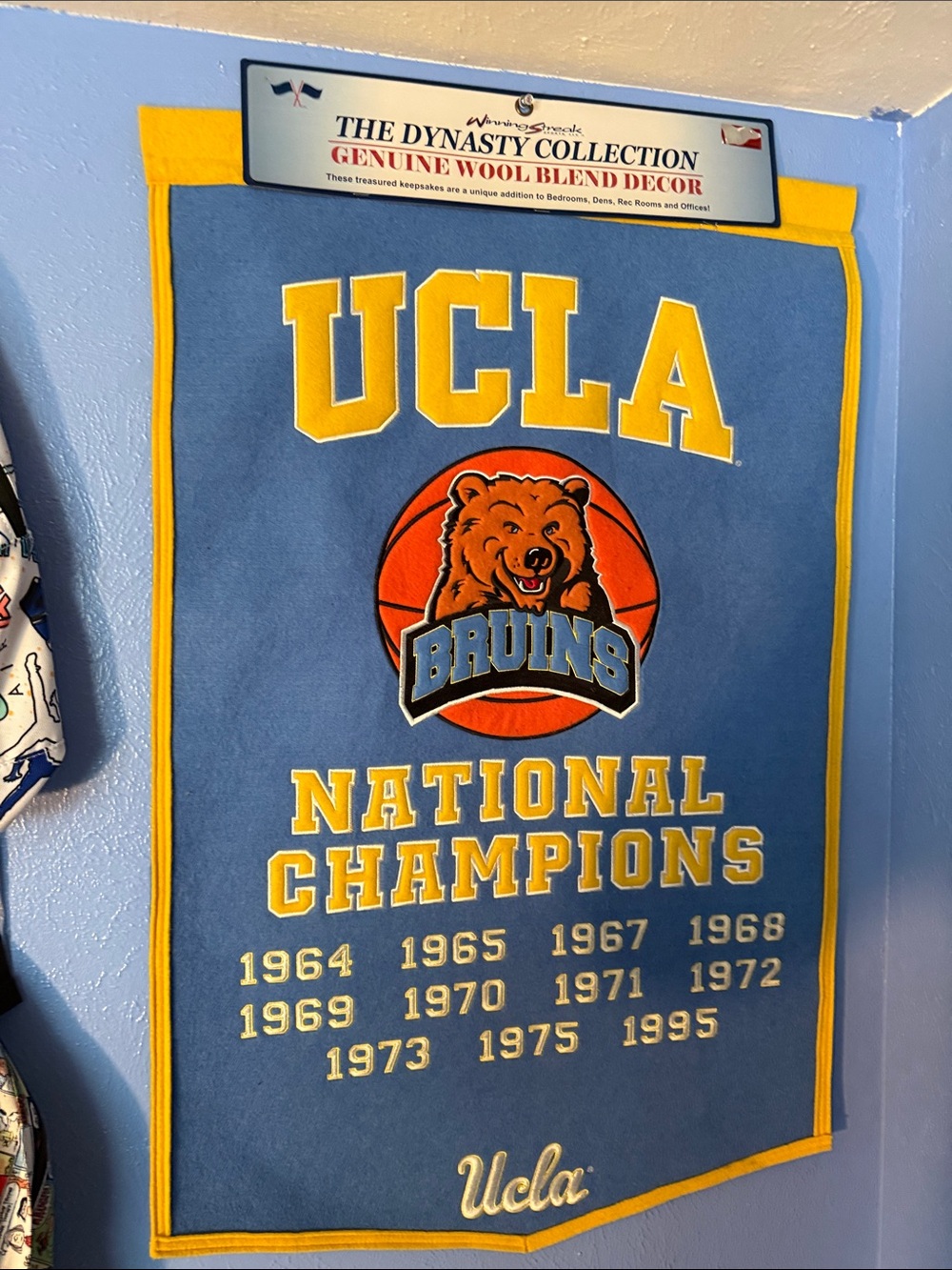 UCLA Bruins Blue and Gold Wool Blend Banner - UCLA